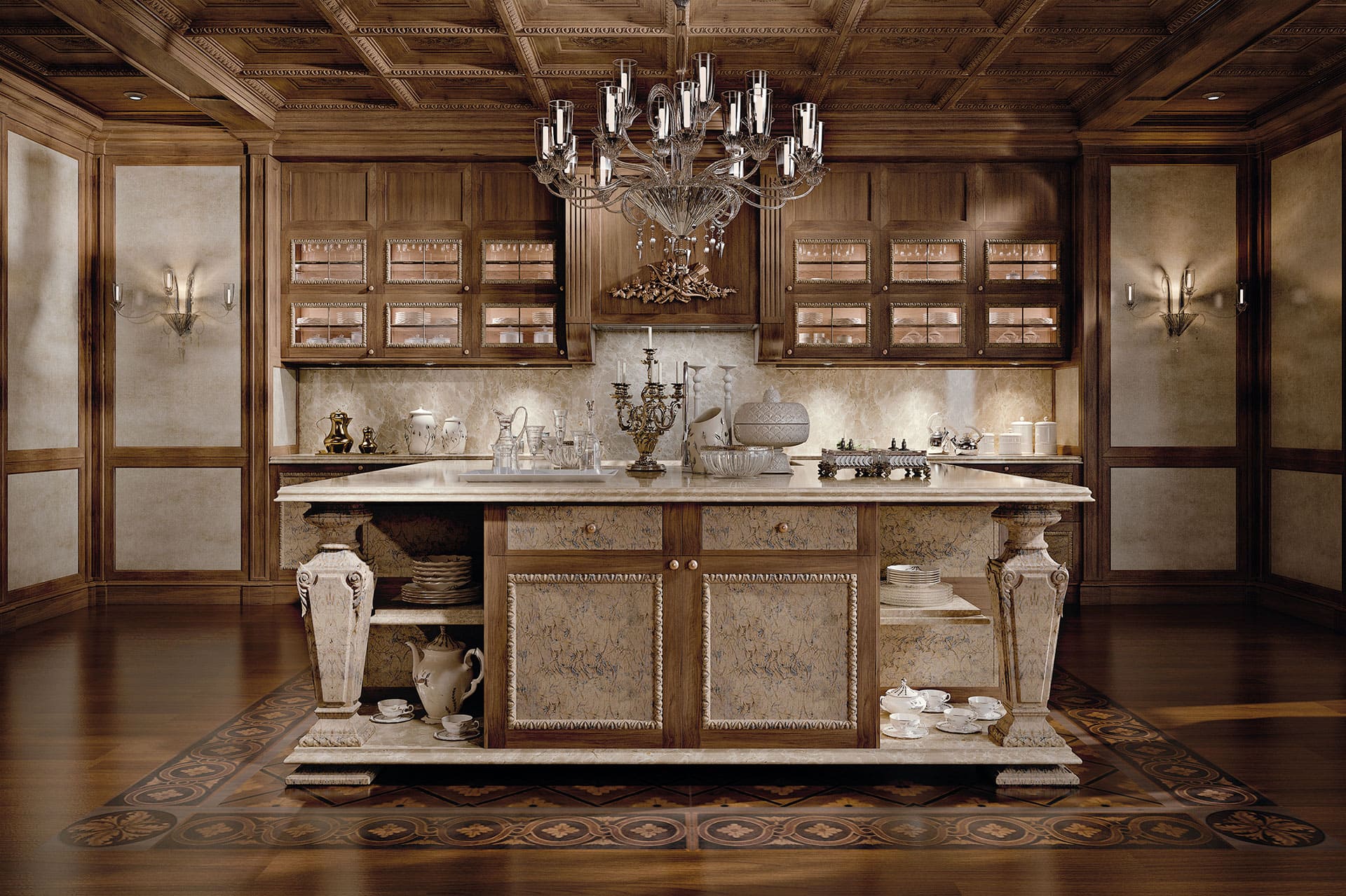 Creatice Old Italian Kitchens for Large Space