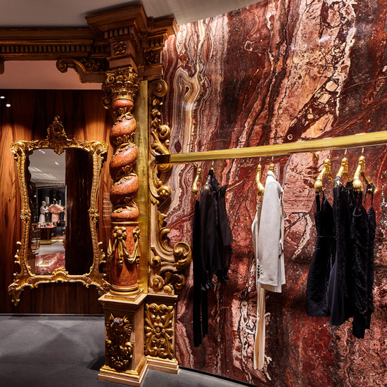 Louis Vuitton Store Displays in the Fashion District of Milan