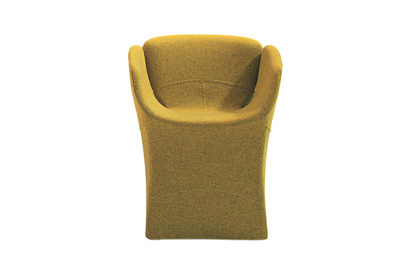 Bloomy Easy Chair in Olive Green Leather by Patricia Urquiola for Moroso